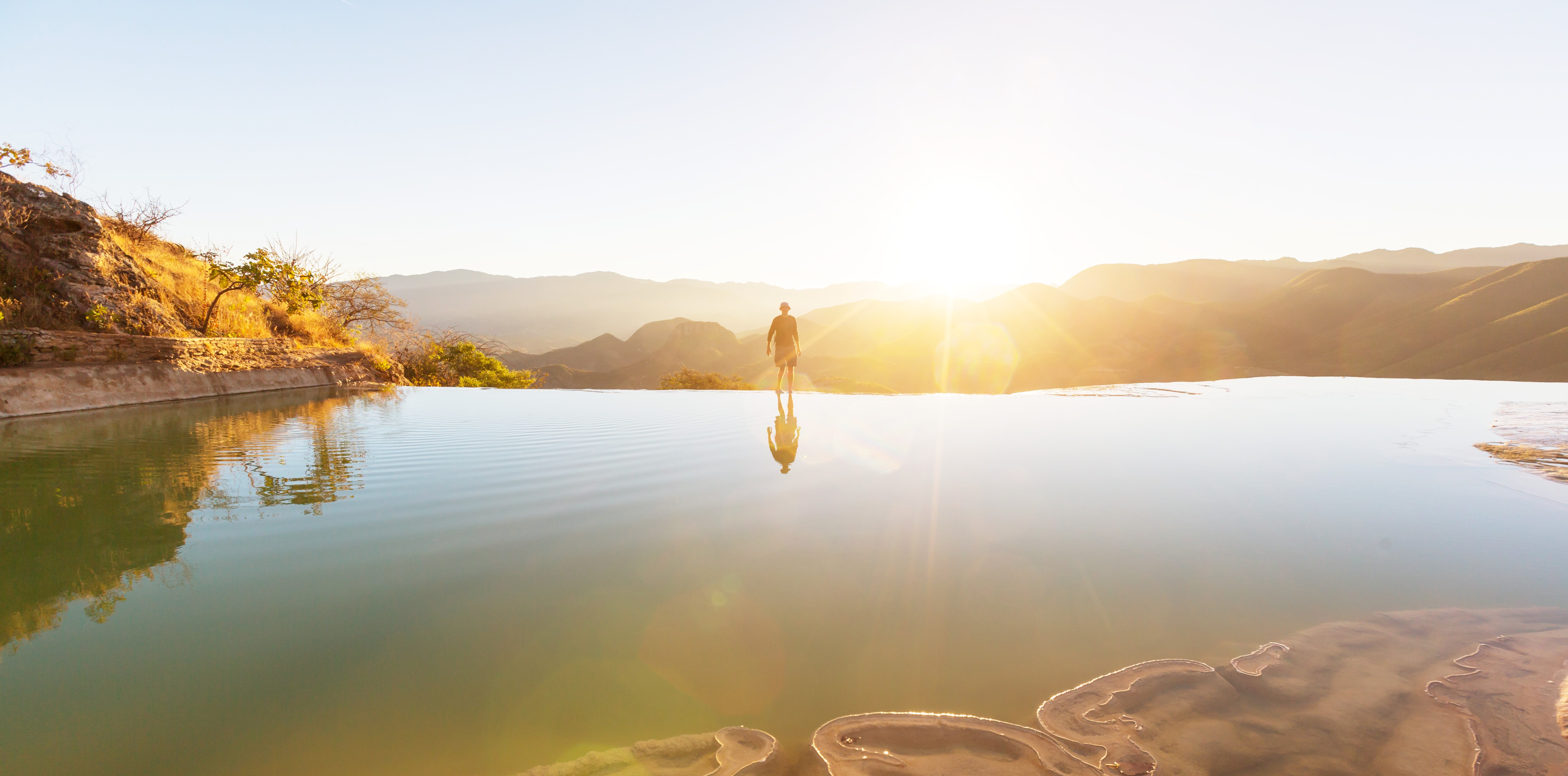 Hierve el Agua, natural rock formations in the Mexican state of Oaxaca