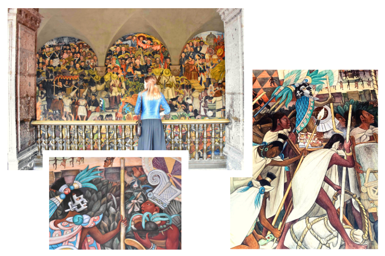 Découverte de l'art Mexicain à travers les fresques murales de Diego Rivera, Mexico City, Mexique
